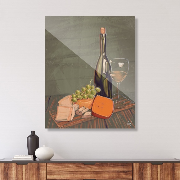 Wine's Best Friends-Olive 20"x24" Acrylic Wall Art - Picture 2 of 2